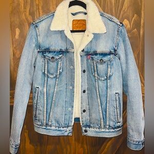 Levi's Sherpa Denim Jacket Size S
